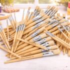 Hog Hair FLAT Brushes 60Brushes/Pack