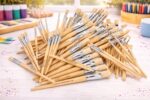 Hog Hair FLAT Brushes 60Brushes/Pack