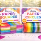 Glossy Paper Squares & Circles (Available in 100 and 360 Pcs / Pack)