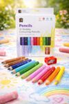 Jumbo Stubby Colouring Pencils 12/Pack (with Bonus Sharpner)