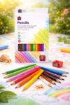 Jumbo Triangular Washable Pencils, 12/Pack (With Bonus Sharpener)