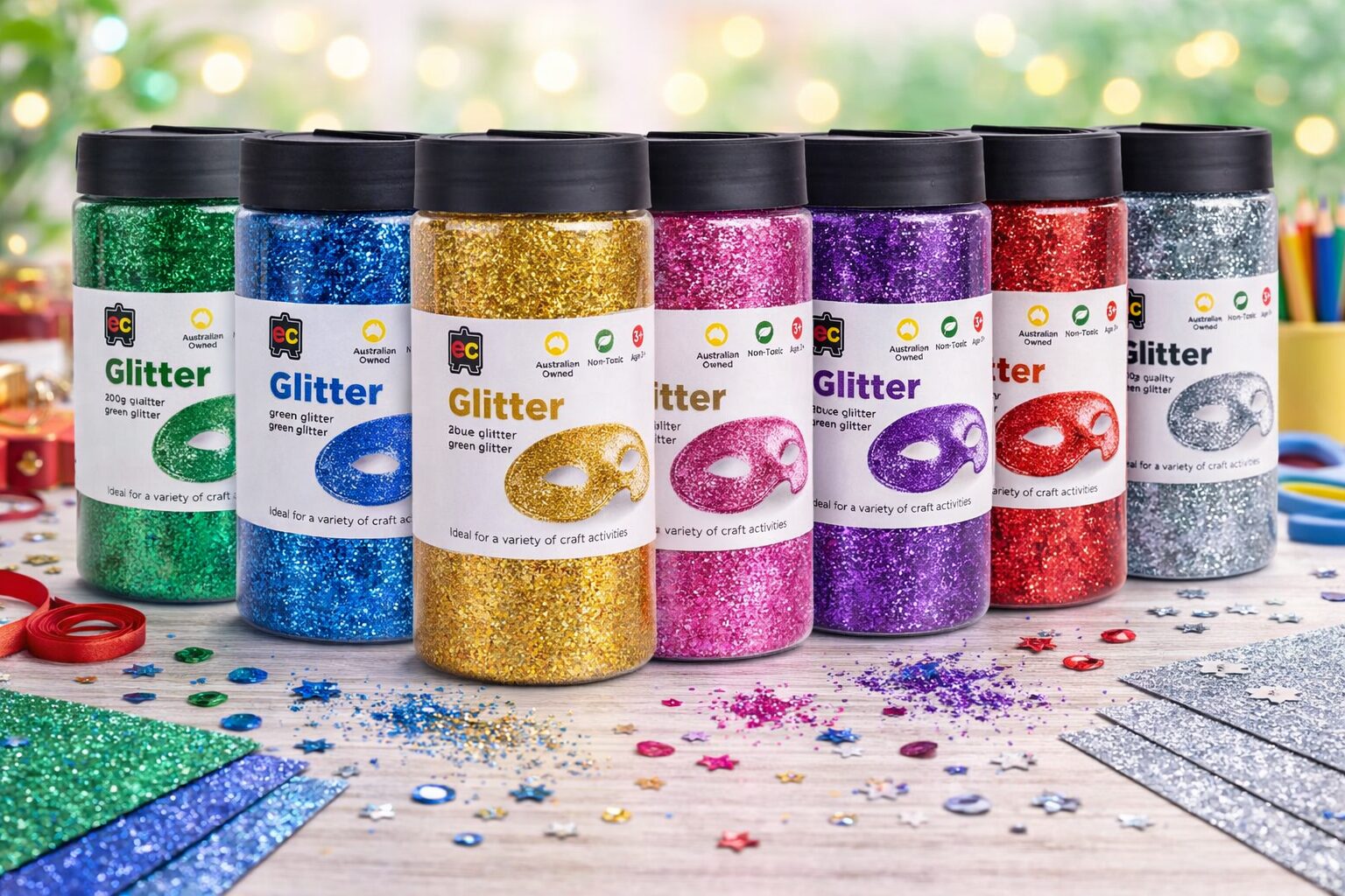 Glitter 200gm Jar All