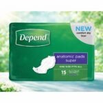 Depend Anatomic Pad Super-Unisex 15pads/pack, 4packs/carton