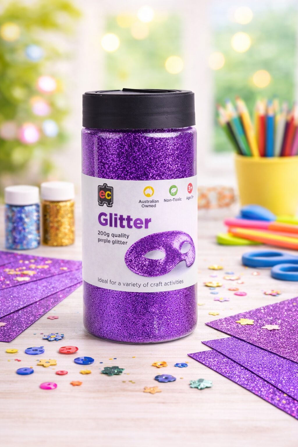 Glitter 200gm Jar Purple