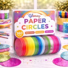 Glossy Paper Squares & Circles (Available in 100 and 360 Pcs / Pack) - Circles (120mm Diameter) 100/Pack