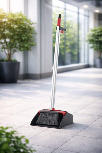 Lobby Pan & Broom Set Red