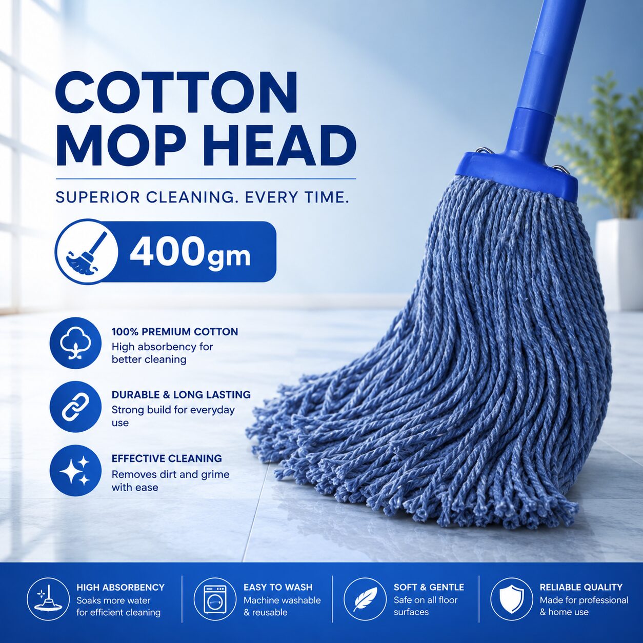 Mop Head Blue