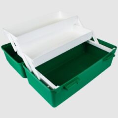 AEROCASE Green Plastic Tacklebox with 2 Trays