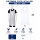 Disposable White LDPE Apron (125x85cm)