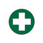 First Aid Cross Sticker - 5 x 5cm Sheet/5
