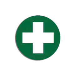 First Aid Cross Sticker - 5 x 5cm Sheet/5