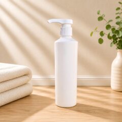 500ml Tall Round Lotion Bottle - White