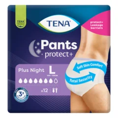TENA Pants Protect Plus Night 12Pcs/Pack, 4Packs/Carton - Large
