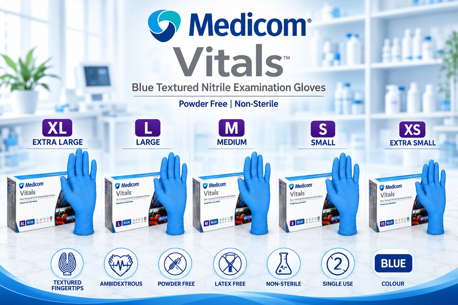 Medicom Vitals Nitrile Gloves All (1)