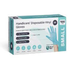 HandiCare Blue Vinyl Powder Free Gloves 1000Pcs/Carton - Small