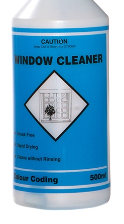Cleaning Spray Bottle with printed MSDS info