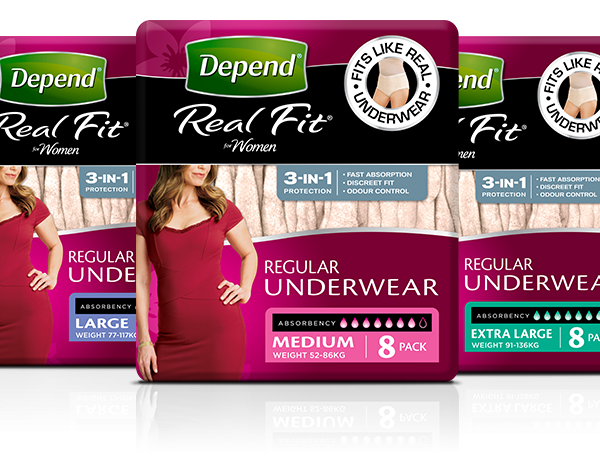 Depend® Real Fit for (Regular) Women (32/Carton)