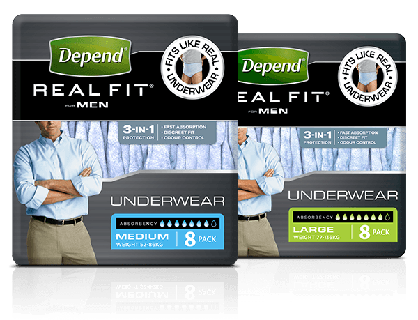 Depend® Real-Fit Underwear for Men (32/Carton)