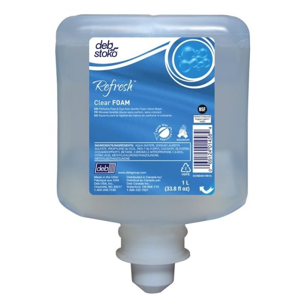 Deb Refresh Clear Foam Hand Wash  (6 x 1 Litre Cartridge)