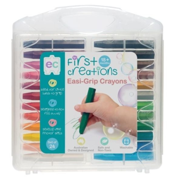 Easi-Grip Crayons (24 Crayons/Tub)