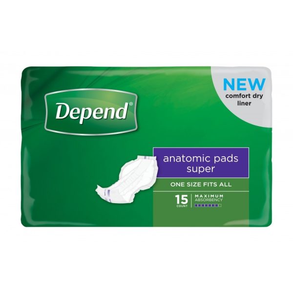 Depend Anatomic Pad (Normal Super - Unisex)