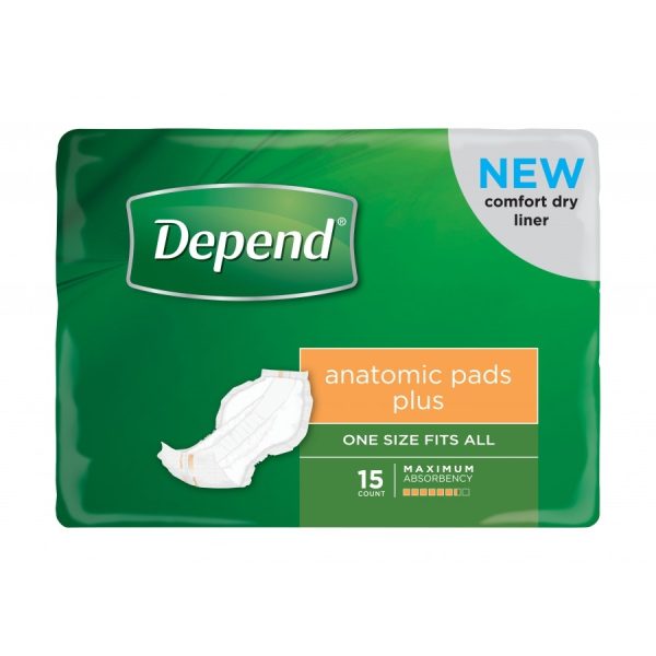 Depend Anatomic Pad (Normal Plus - Unisex)