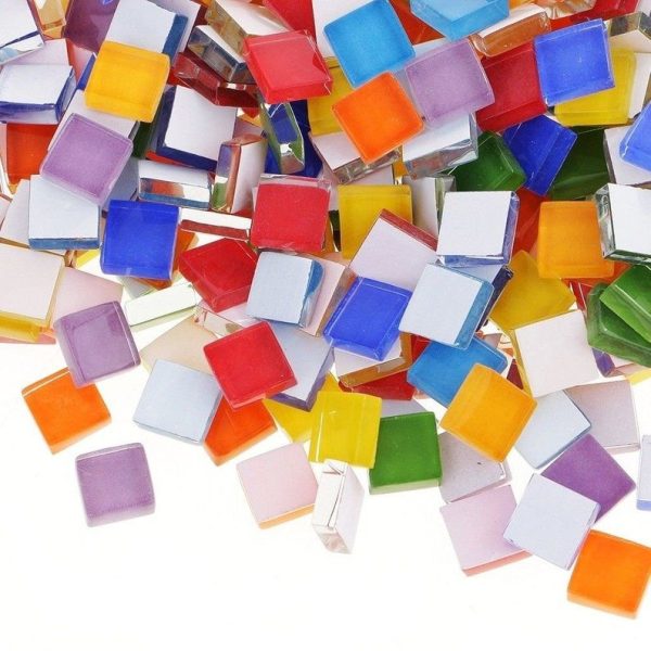 Recycled Mosaic Tiles Multicolored  10mmGlass  Square