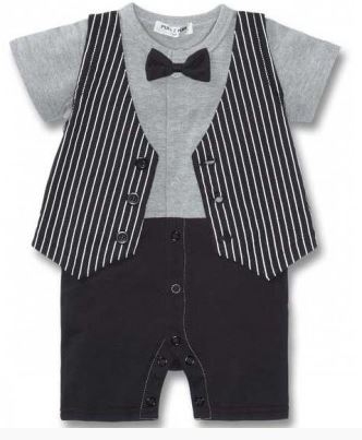 Tuxedo On The Run Romper