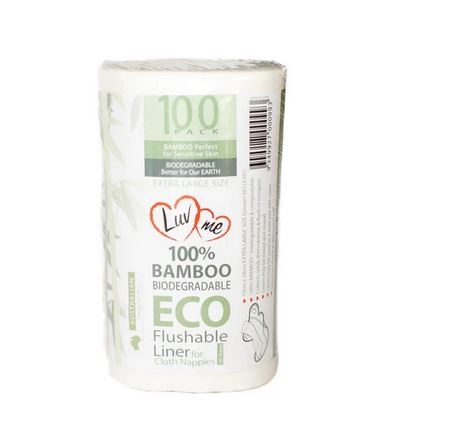 Luvme Bamboo Biodegradable Flushable Nappy Liner (200/Pack)