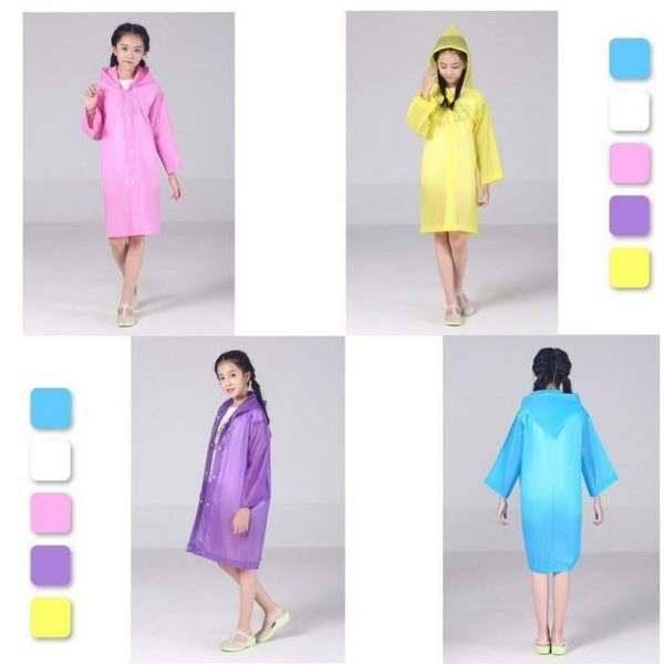 Kids  Rainwear Waterproof Hooded Coat
