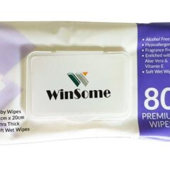 WINSOME Baby Wipes 80/Pack, 20 Packs/Carton - Premium