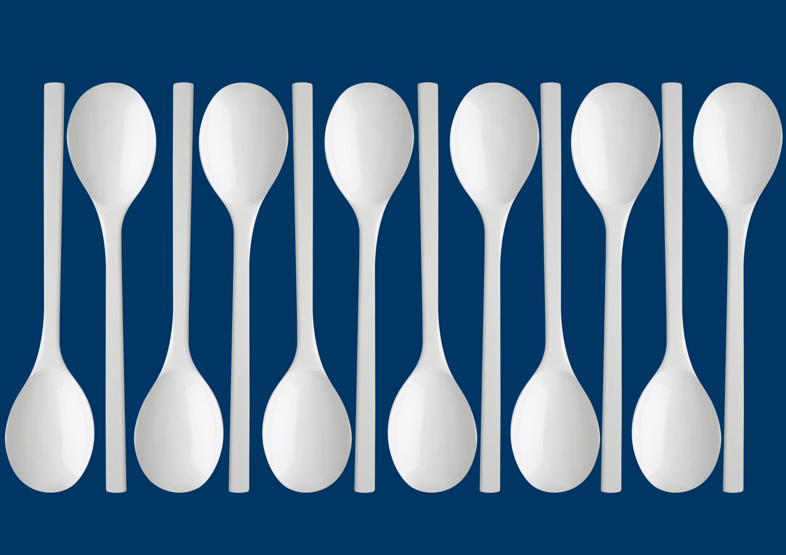 Melamine Spoons White