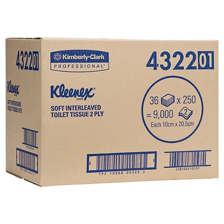 Kleenex® 4322 Soft Interleaved Toilet Tissue