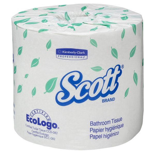 Scott® 48040 Toilet Tissue 2 Ply 95% Recycled Material, 550 Sheets/Roll, 40 Rolls/Case