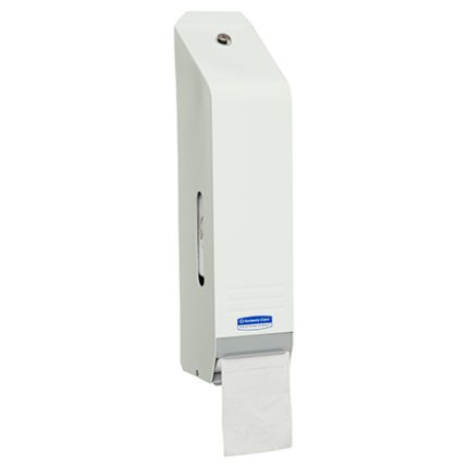 KCP 4975 Triple Roll Toilet Tissue Dispenser, Lockable Enamel, Compatible with most Small Roll Toilet Tissue Codes