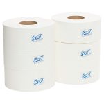 Scott® 5748 Compact Jumbo Roll Toilet Tissue, 1 Ply, 600 Metres/Roll, 6 Rolls/Case