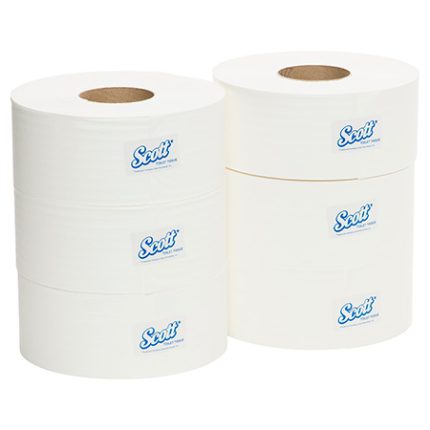 Scott® 5748 Compact Jumbo Roll Toilet Tissue, 1 Ply, 600 Metres/Roll, 6 Rolls/Case Scott® 5748 Compact Jumbo Roll Toilet Tissue, 1 Ply, 600 Metres/Roll, 6 Rolls/Case