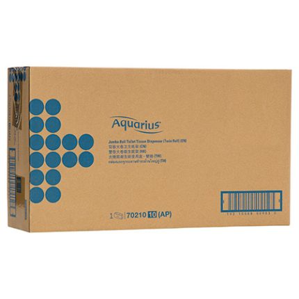 AQUARIUS™ 70210 Jumbo Roll Toilet Tissue Twin Dispenser, White Lockable ABS Plastic, Compatible with 5748 & 5749 Codes