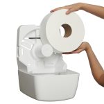 AQUARIUS™ 70260 Jumbo Roll Toilet Tissue Dispenser, White Lockable ABS Plastic, Compatible with 4781, 4782, 5748 & 5749 Codes