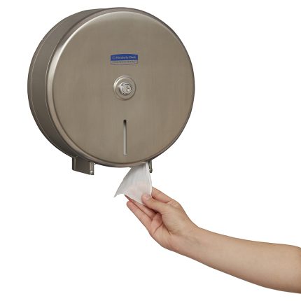 KCP 4972 Maxi Jumbo Roll Toilet Tissue Dispenser, Lockable Stainless Steel, Compatible with 4781, 4782, 5748 & 5749 Codes