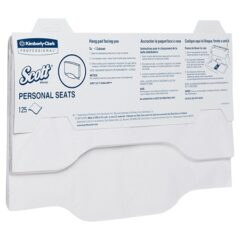 Scott® 7410 Toilet Seat Cover, White, 125 Sheets/Pack, 24 Packs/Case
