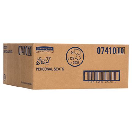 Scott® 7410 Toilet Seat Cover, White, 125 Sheets/Pack, 24 Packs/Case