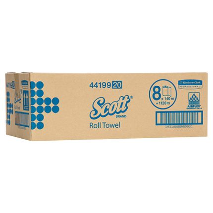 44199 Scott® Roll Hand Towel Long, 140 Metres/Roll, 8 Rolls/Case 44199 Scott® Roll Hand Towel Long, 140 Metres/Roll, 8 Rolls/Case