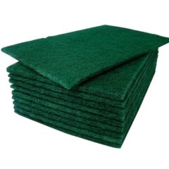 Cleaning Scour Pads - Green - 10cm x 15cm x 1cm  (10/Pack)