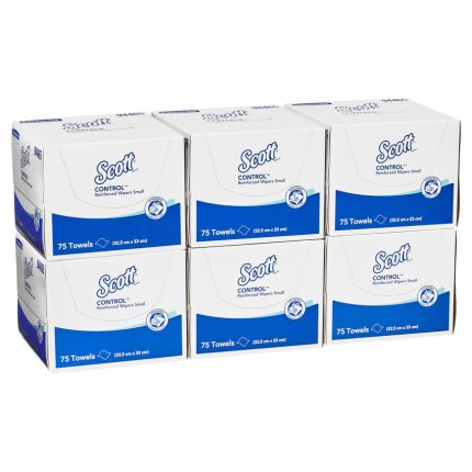 94465 Scott Control Wipers Reinforced Small, 75 Wipers/Carton, 6 Cartons/Case