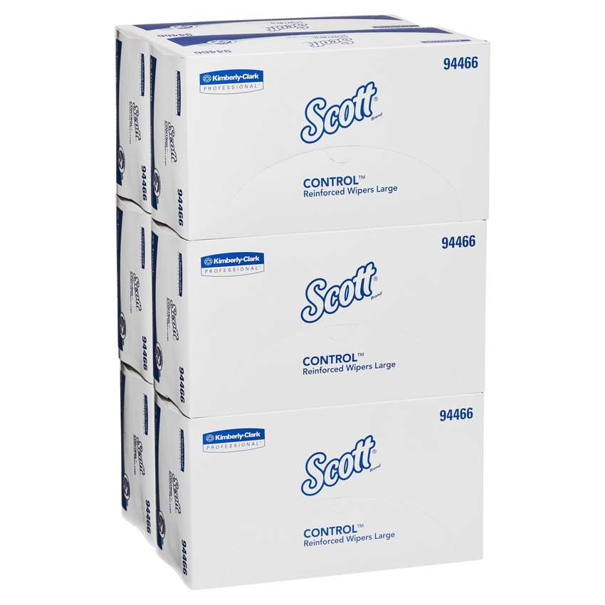 94466 Scott Control Wipers Reinforced Large, 75 Wipers/Carton, 6 Cartons/Case