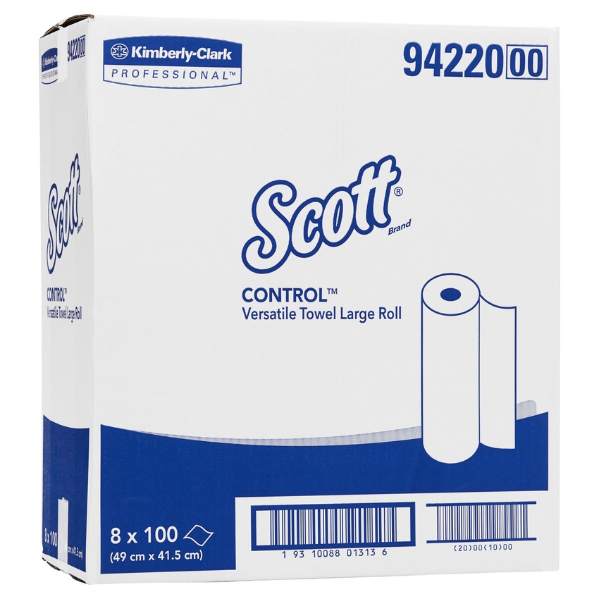 94220 Scott Control Versertile Towel Large, 100 Sheets/Roll, 8 Rolls/Case 94220 Scott Control Versertile Towel Large, 100 Sheets/Roll, 8 Rolls/Case