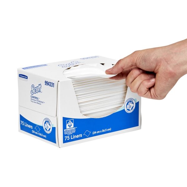 994331 Scott Control Tray Liner Absorbent Hydroknit Medium, 75 Sheets/Packs, 6 Packs/Case