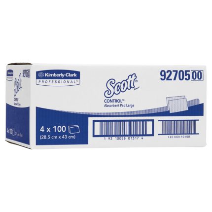 92705 Scott Control Absorbent Pad Large, 100 Pads/Pack, 4 Packs/Case 92705 Scott Control Absorbent Pad Large, 100 Pads/Pack, 4 Packs/Case