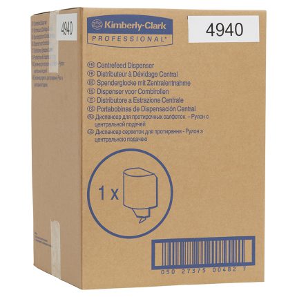 4940 KCP Centrefeed Wiper Dispenser - Smoke Grey 4940 KCP Centrefeed Wiper Dispenser - Smoke Grey